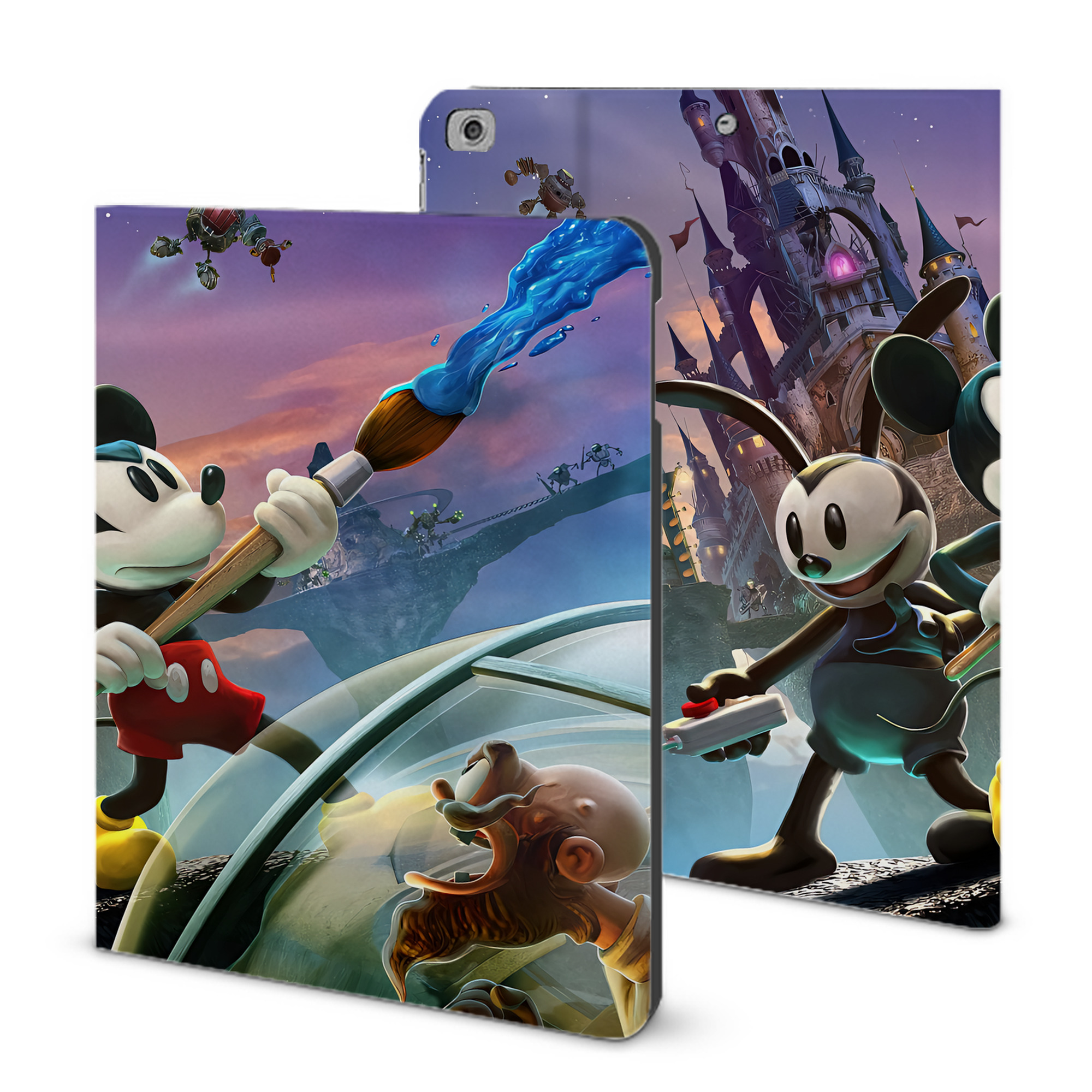 （画像用） ミッキーマウス Mickey Mouse IPad ケース ブック型 PUレザー TPU 耐衝撃 軽量 薄型 ペン収納なし 全面保護 IPad 各モデル対応